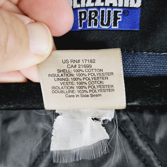 WALLS | Blizzard Pruf canvas full zip quilted interior insulated work vest - Picture 8 of 10